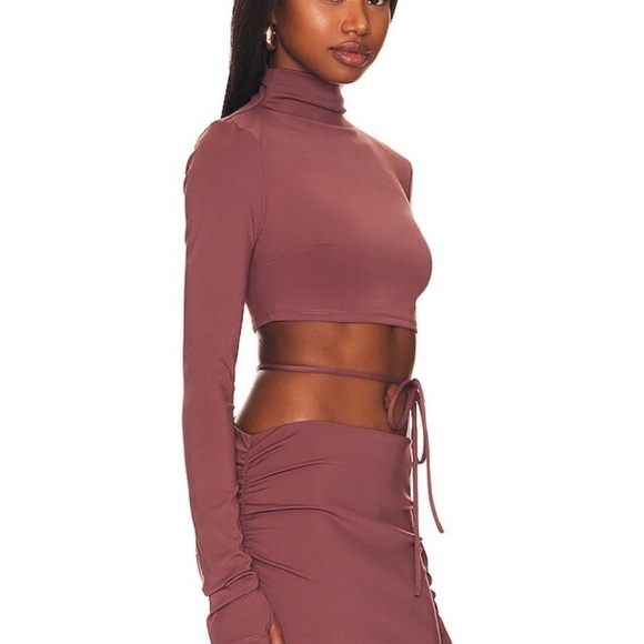 NWT‎ Not Yours To Keep Julia Crop Top in Mocha Size Small - Picture 3 of 10